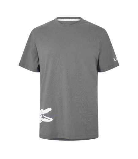 Haut De Pyjama Manches Courtes Motif/style Imprimé Au Dos Homme Gris Lacoste