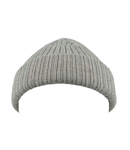 Atlantis Unisex Docker Short Beanie With Turn Up (Gray Melange)