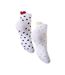 X2 paires de chaussettes blanches/pois femme pieces claura - taille unique-2
