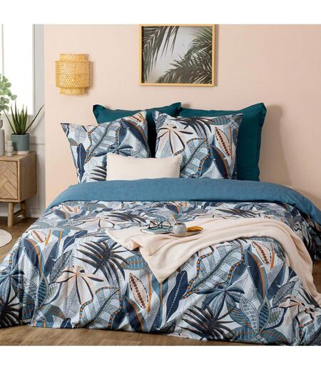Parure de Lit 3 Pièces Nikau 240x220cm Bleu Clair