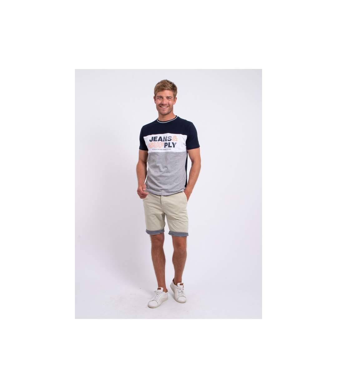 T-shirt col rond pur coton NABELO-4