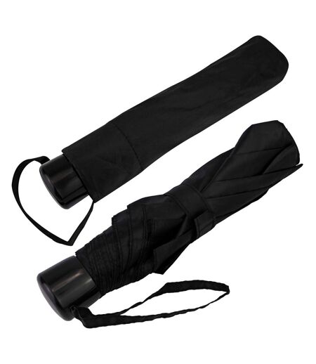 Wind Resistant Umbrella Lightweight Portable Strong Frame Black Compact Design