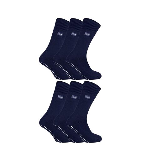 Chaussettes antidérapantes doublées polaire pour homme THMO - Lot de 6