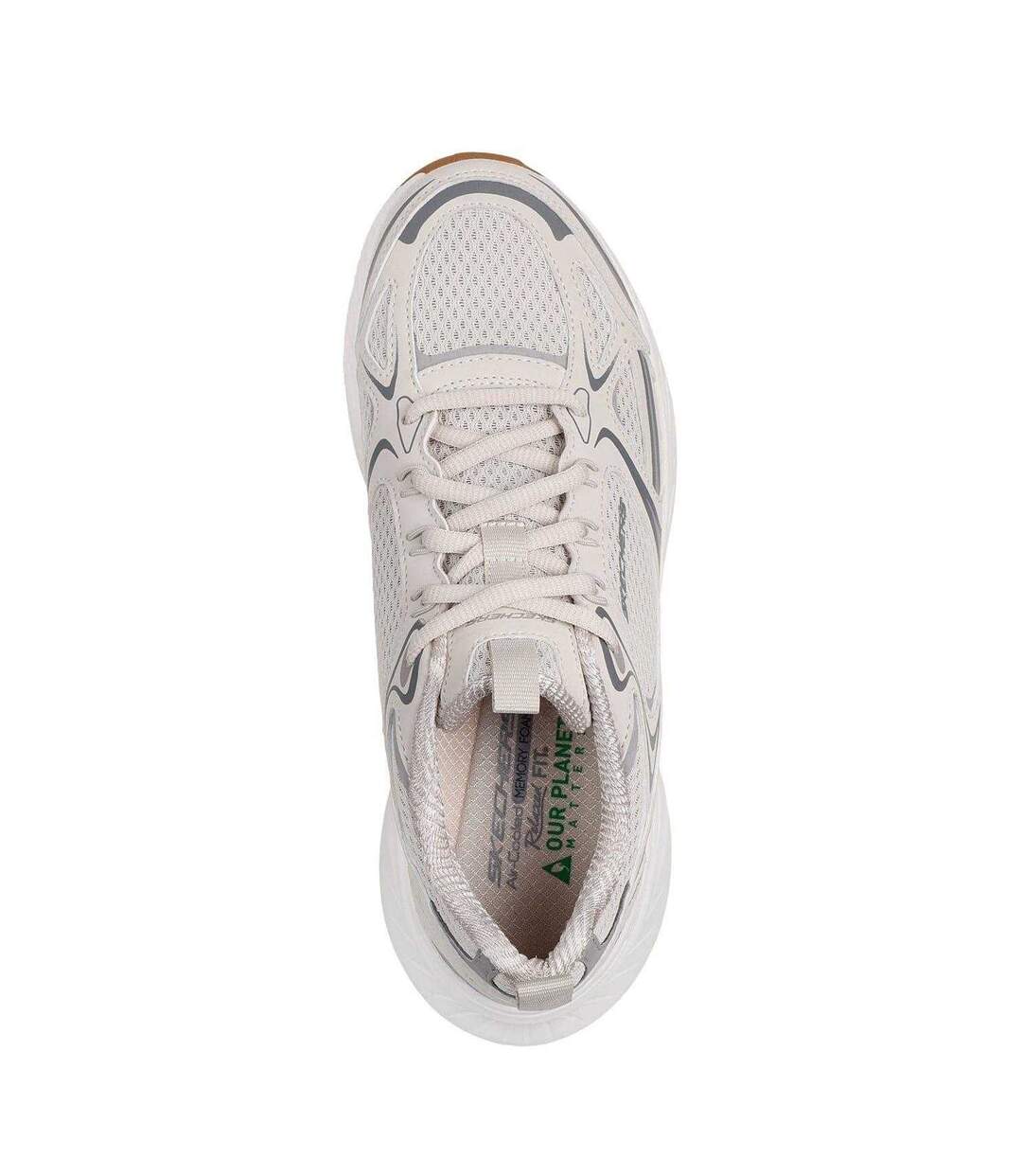 Baskets Edgeride Silver Eclipse Femme Blanc Cassé Skechers-3