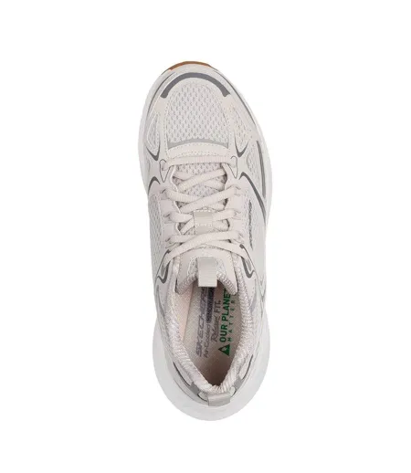 Baskets Edgeride Silver Eclipse Femme Blanc Cassé Skechers