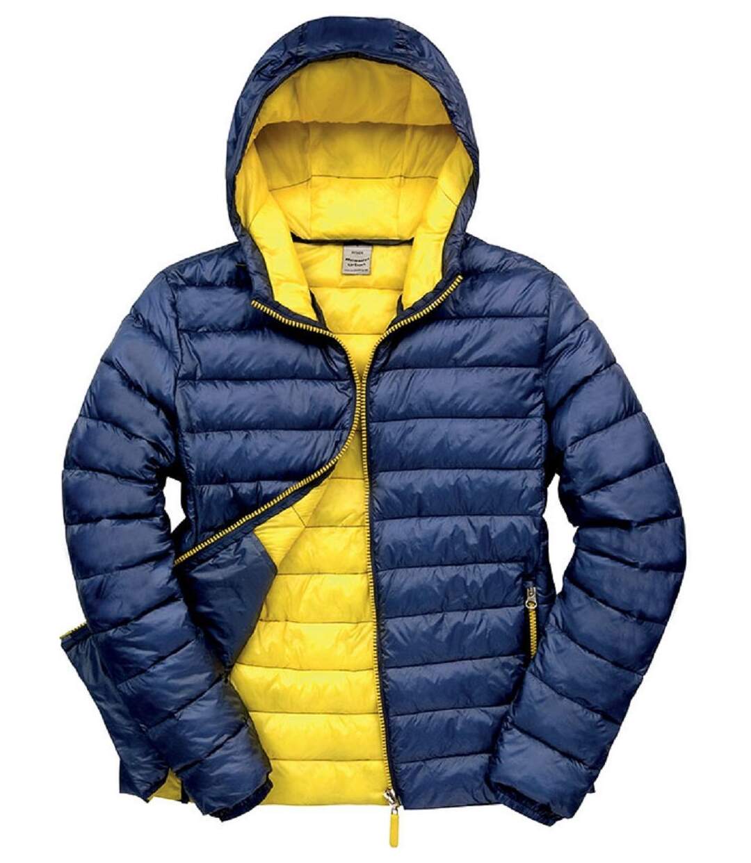 Veste matelassée - doudoune homme R194M - bleu marine et jaune