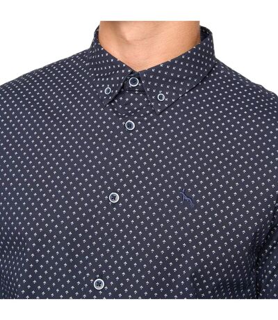 Mens Broadley Slim Shirt Navy Bewley & Ritch