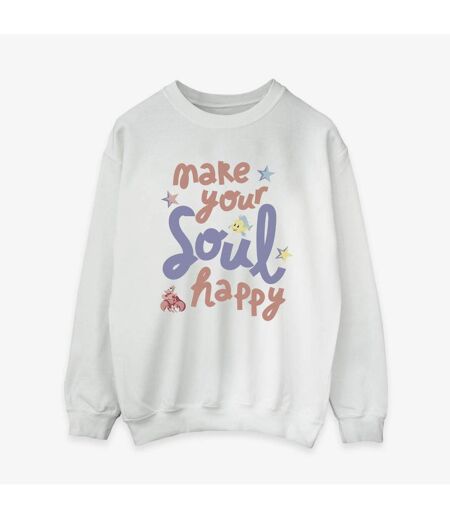 Disney - Sweat THE LITTLE MERMAID HAPPY - Femme (Blanc) - UTBI23452