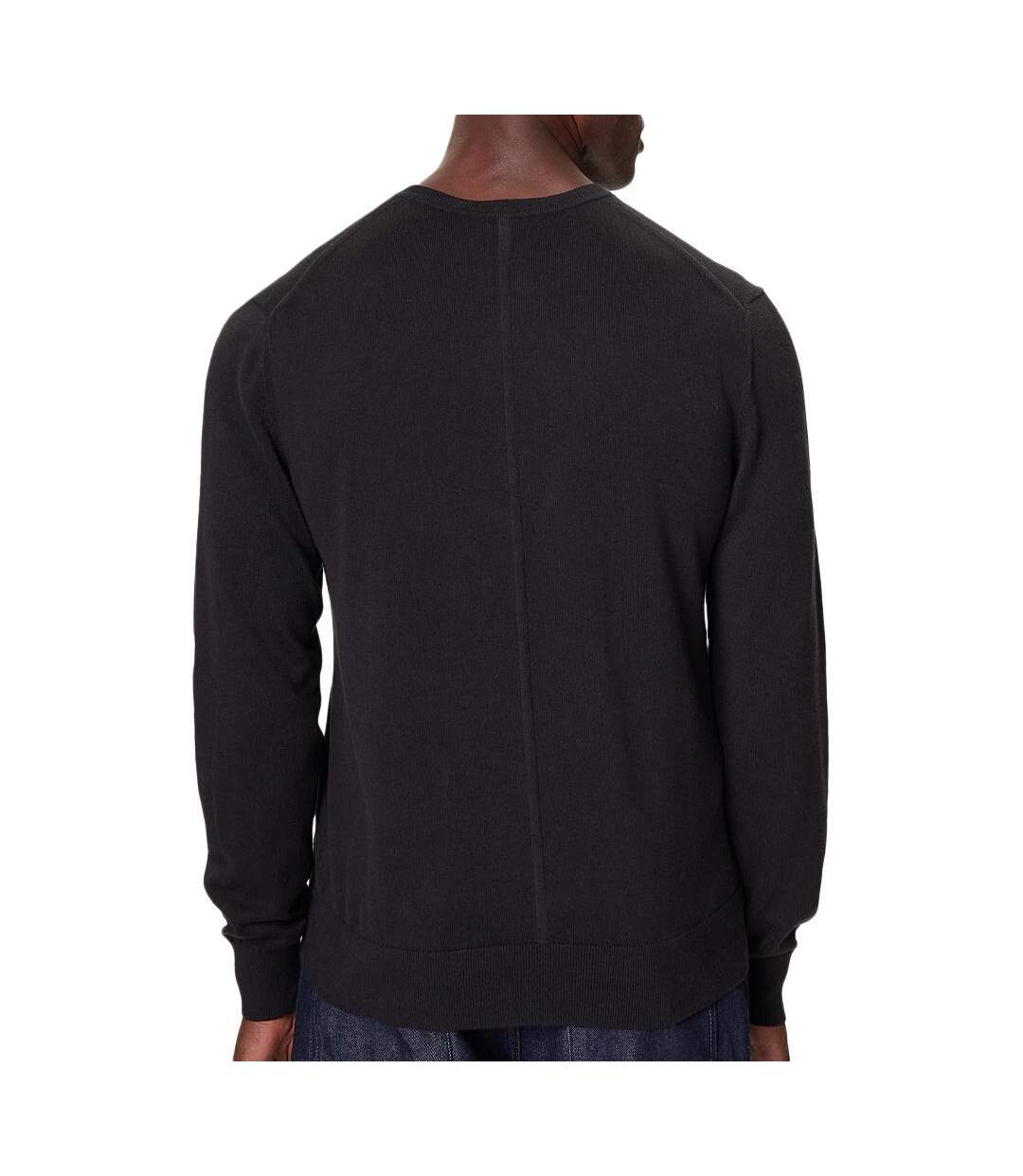 Pull noir homme calvin klein jeans ls supima-2