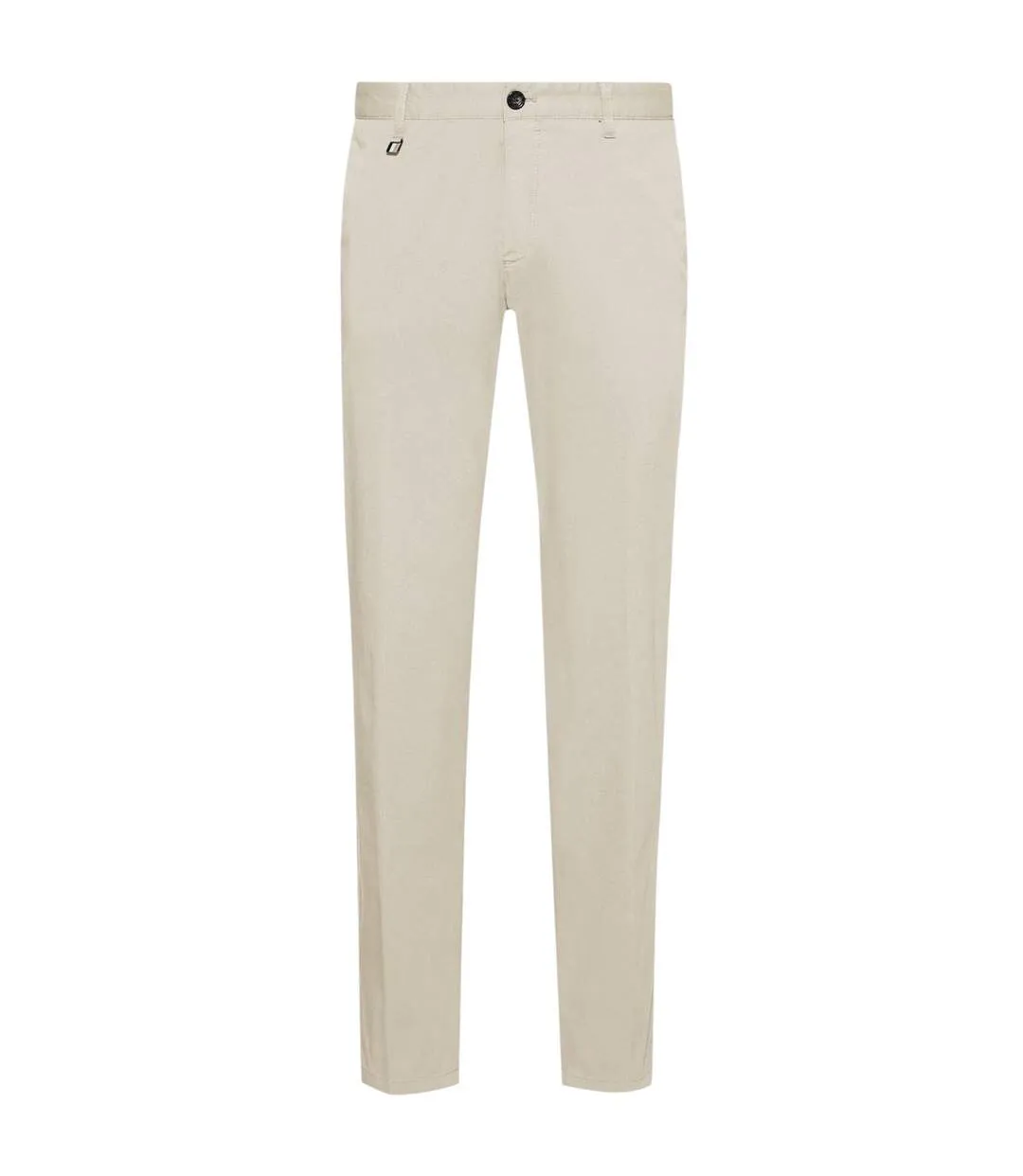 Mens Cotton Slim Chinos White Boss-2