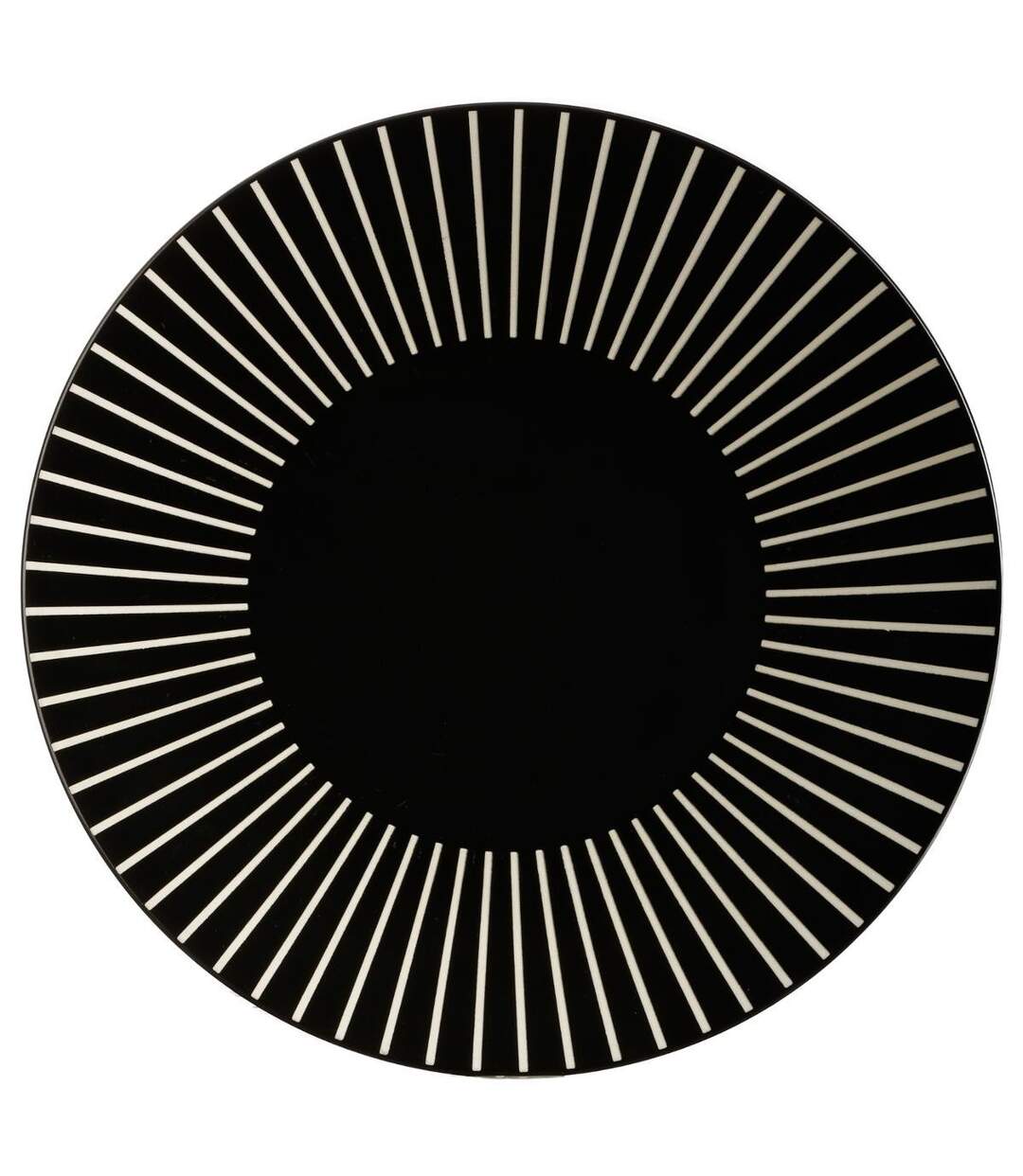 Lot de 6 Assiettes Plates Sun 27cm Noir-1