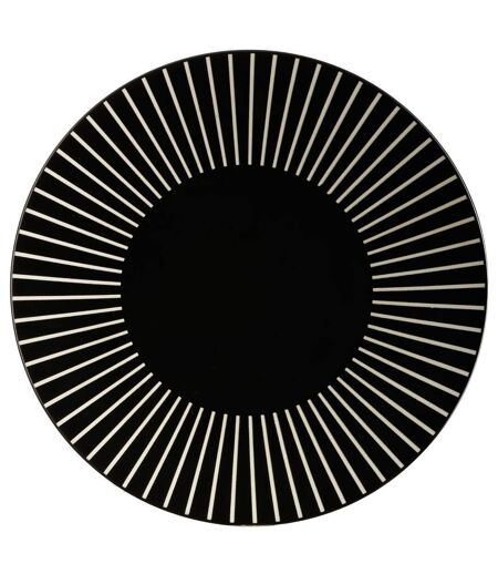 Lot de 6 Assiettes Plates Sun 27cm Noir