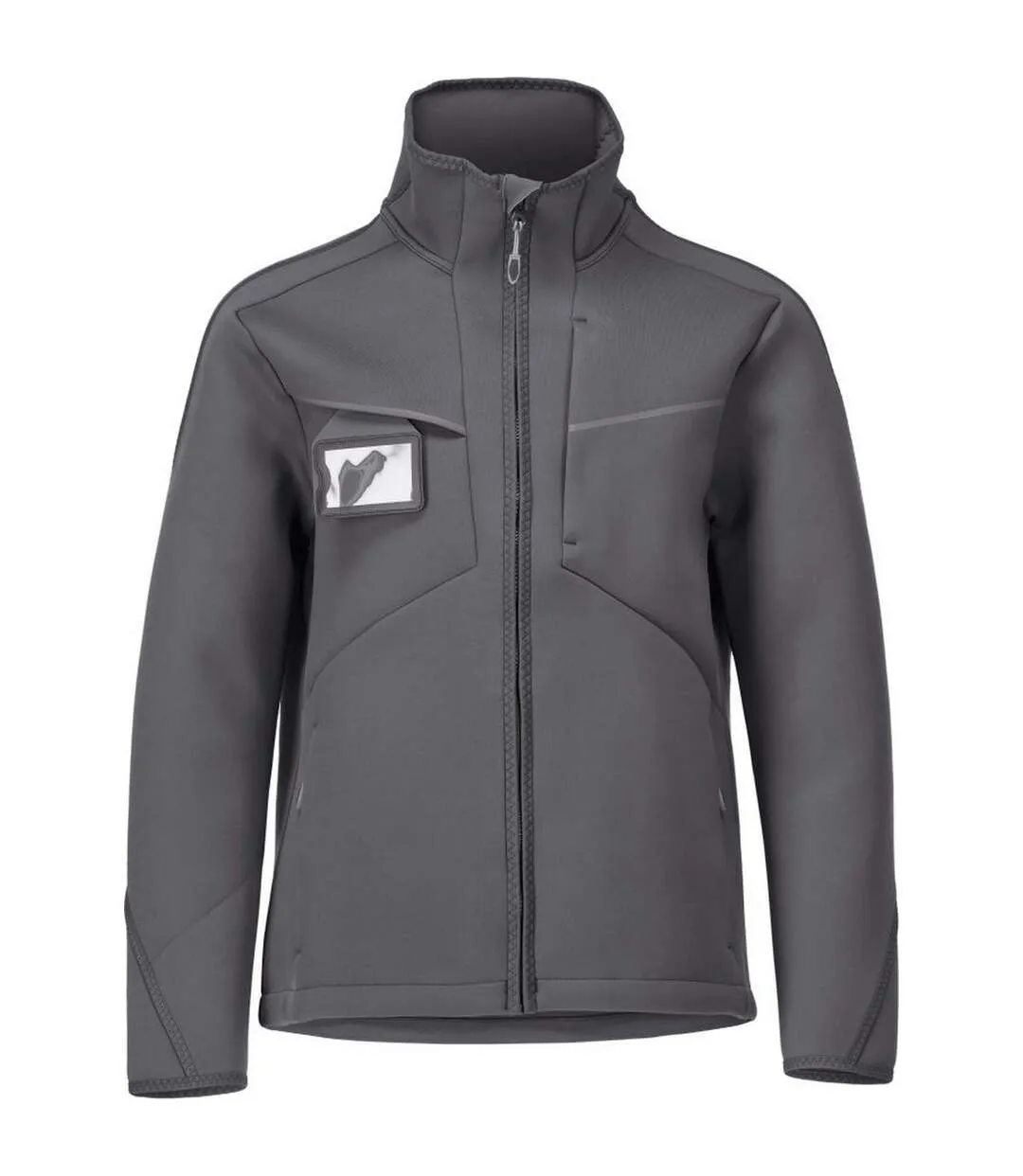Mens Customised Stretch Soft Shell Jacket Stone Grey Mascot-1