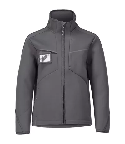 Mens Customised Stretch Soft Shell Jacket Stone Grey Mascot