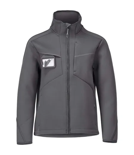 Mens Customised Stretch Soft Shell Jacket Stone Grey Mascot