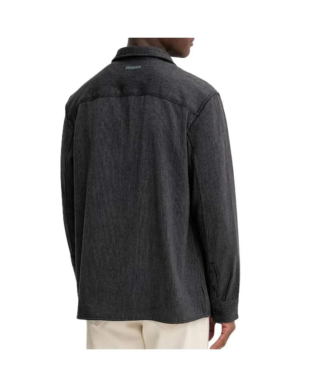 Chemise à rayures bleu homme calvin klein jeans corduroy-2
