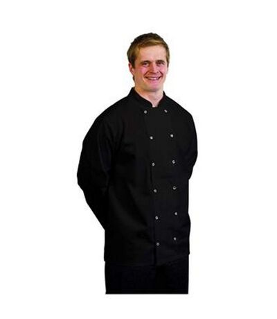 BonChef Adults Danny Long Sleeved Chef Jacket (Black)