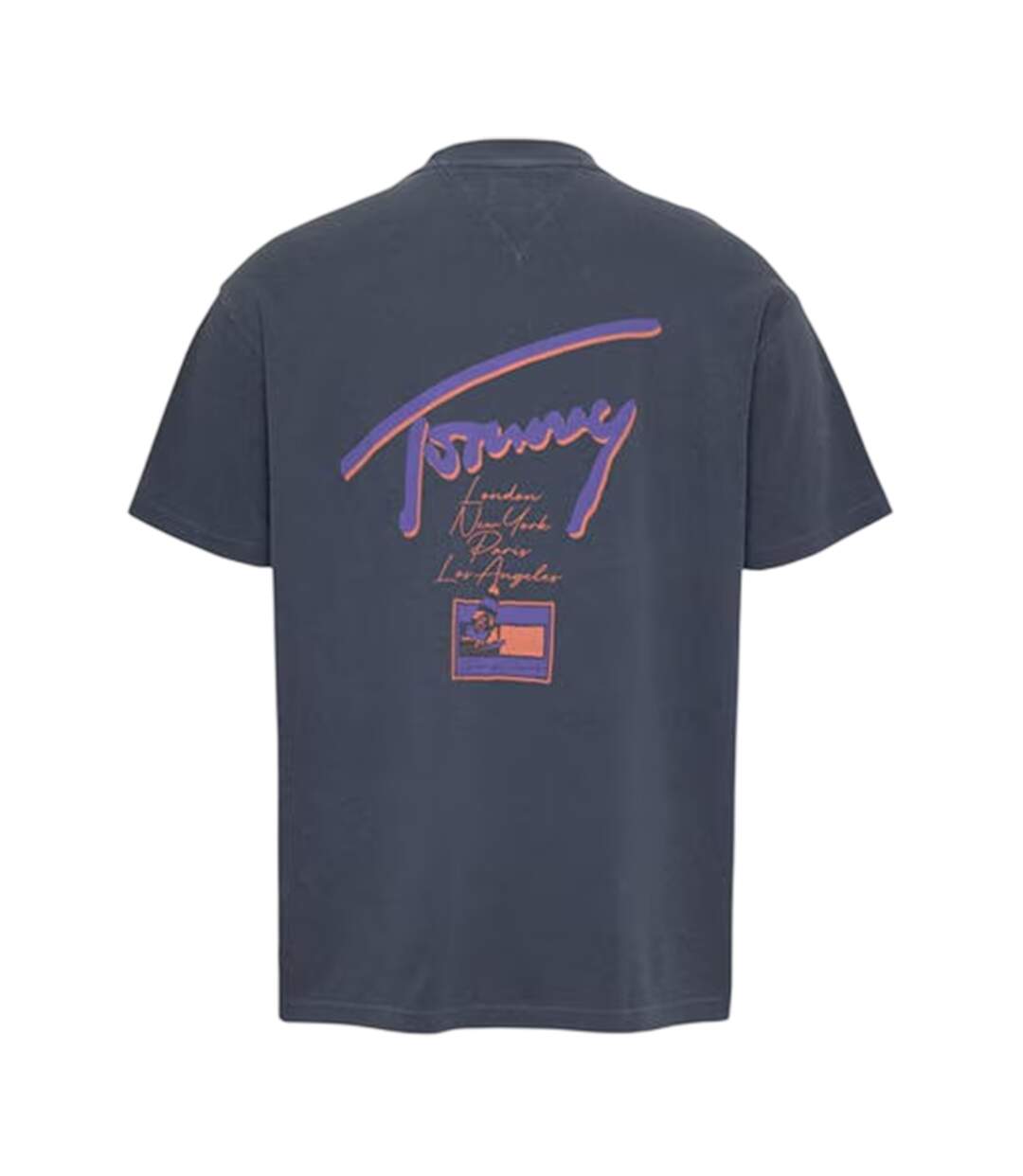 Mens Faded Relaxed Fit T-shirt Dark Navy Tommy Jeans-2