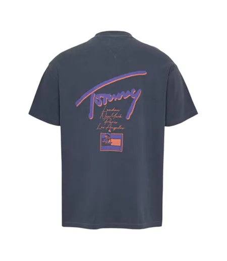 Mens Faded Relaxed Fit T-shirt Dark Navy Tommy Jeans