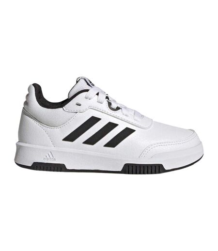 Boys Tensaur 3 Leather Trainers White Black Adidas