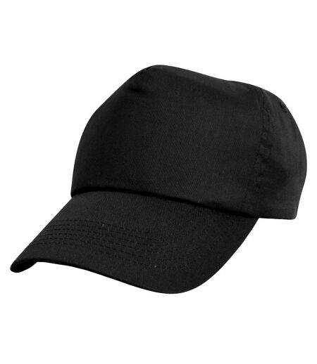 Casquette unie 100% coton enfant unisexe noir Result