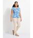T-shirt manches courtes imprimé feuillage col rond-3