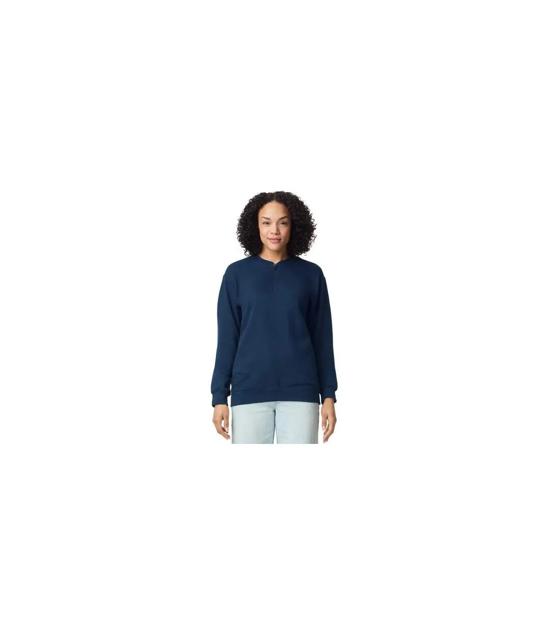 Sweat Softstyle Adulte Bleu Marine Foncé Gildan-1
