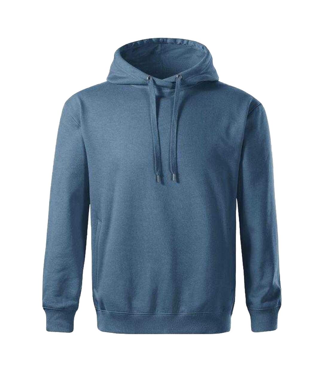Sweat À Capuche Motif/style Uni Moon Homme Bleu Marine Malfini-1
