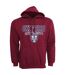 Sweatshirt à capuche imprimé Oxford University - Homme (Bordeaux) - UTF165-1