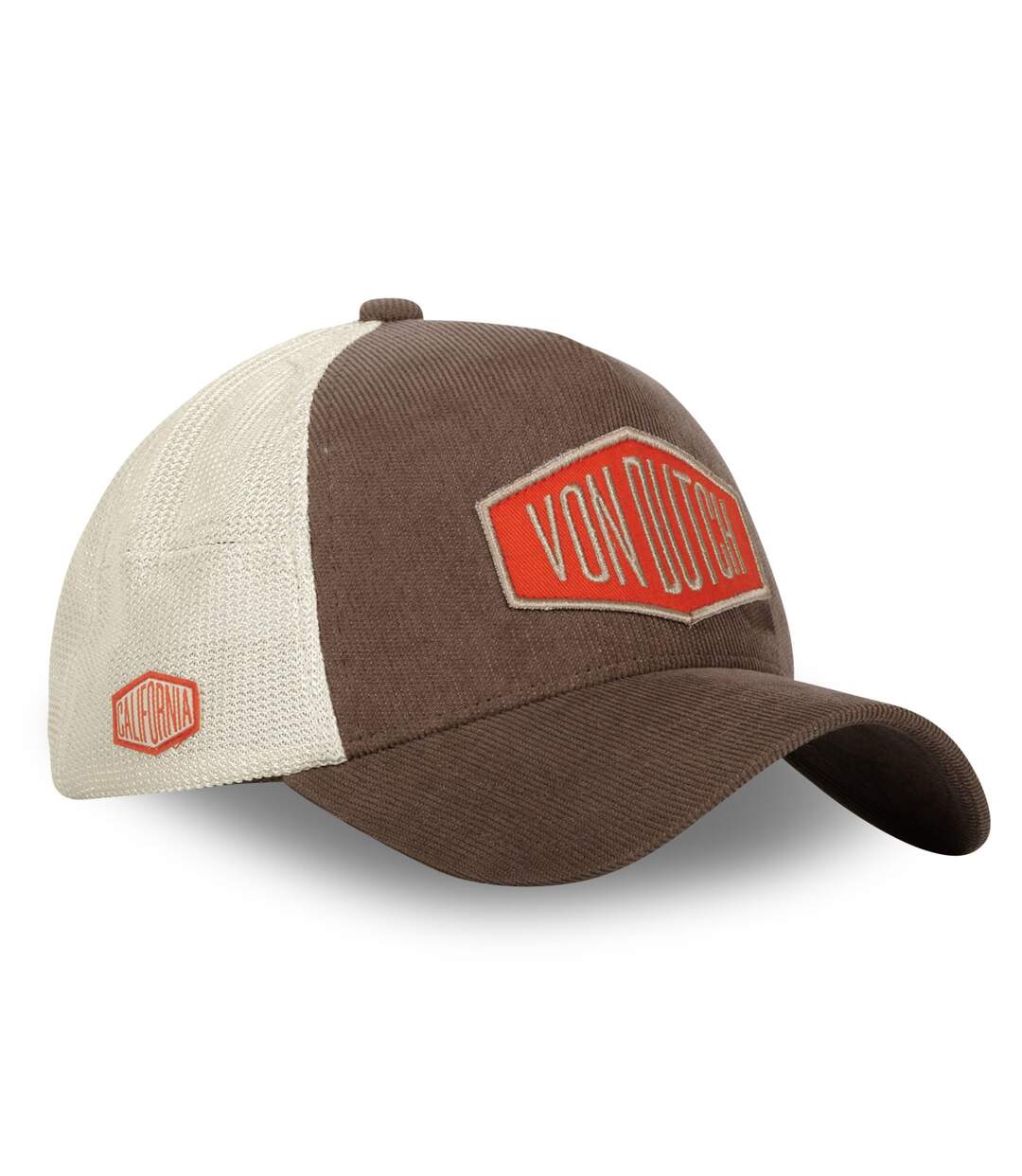 Casquette trucker avec filet en velours côtelé Vondutch-4