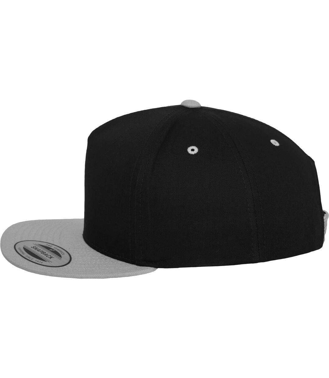 Casquette ajustable flexfit adulte noir / argenté Yupoong-3