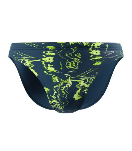 Mens Bold Pattern Briefs Navy Speedo