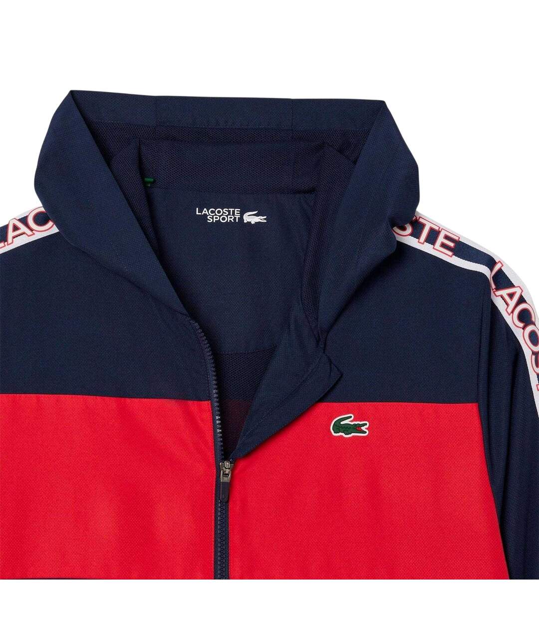 Mens Colour Block Logo Tennis Jacket Navy Lacoste-4