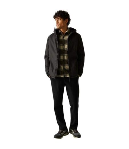 Veste Imperméable Et Isolante À Capuche Ajustable Motif/style Uni Frankie Homme Noir Regatta
