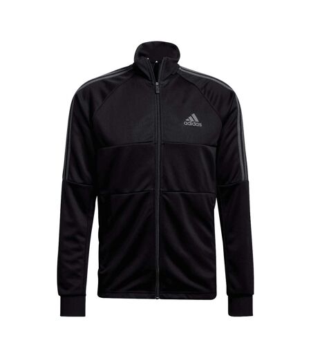 Mens Sereno 3 Stripes Aeroready Slim Track Jacket Black Adidas
