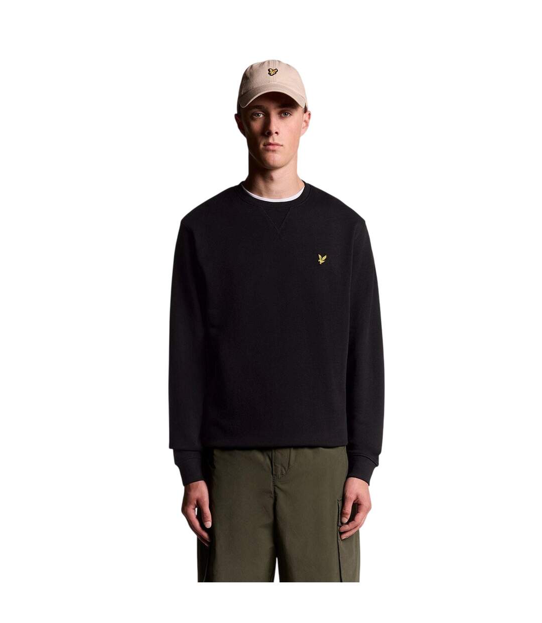Sweat Uni À Col Ras-du-cou Homme Noir Lyle & Scott-2