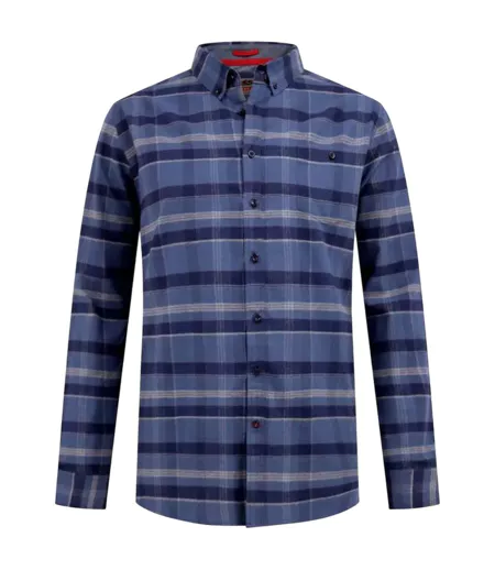 Chemise Motif/style À Carreaux D555 Shrewsbury Homme Bleu Marine Duke