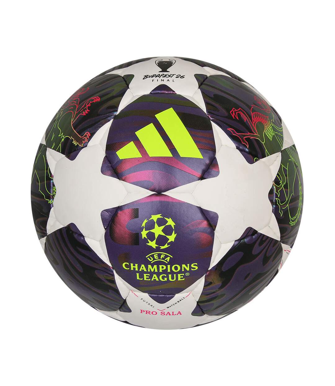 Ballon De Futsal Motif/style Ligue Des Champions De L´uefa Ucl Pro Taille 4 Violet Blanc Adidas-1