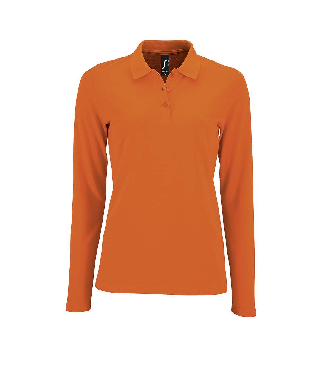 Polo manches longues perfect femme orange SOLS