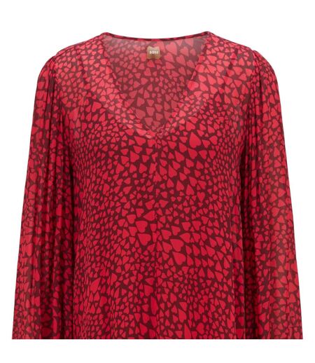 Womens/ladies C_ivaleno Top Red Black Boss