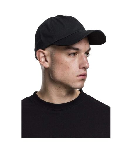Childrens/kids Cotton Twill Low Profile Baseball Cap Black Flexfit
