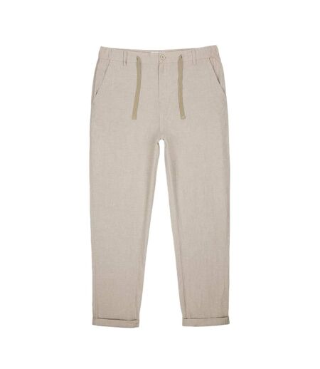 Pantalon fluide beige homme teddy smith linen - l