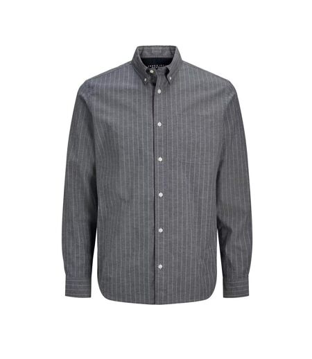 Chemise manches longues grise à rayures homme  jack & jones oxford