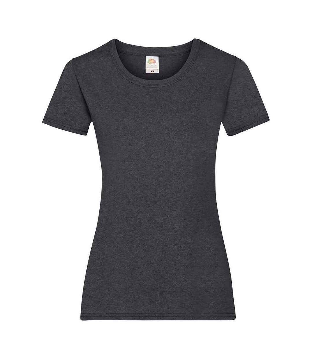 T-shirt valueweight femme gris foncé chiné Fruit of the Loom