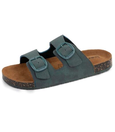 Isotoner Sandales femme à doubles brides ultra confortables, semelle intérieure cuir