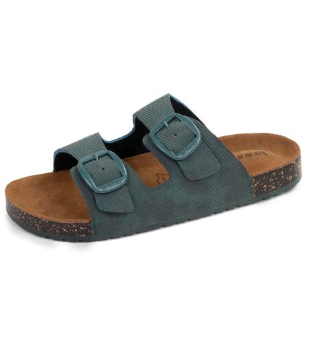 Isotoner Sandales femme à doubles brides ultra confortables, semelle intérieure cuir