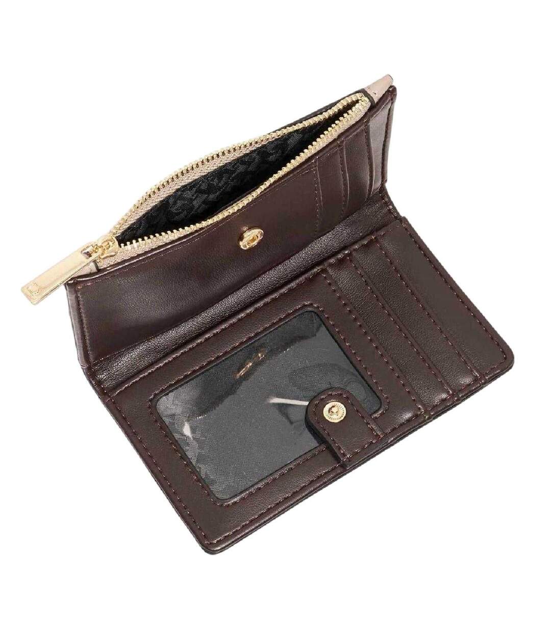 Womens/ladies Kennero Colour Block Wallet One Size Dark Brown Print Dune London-3