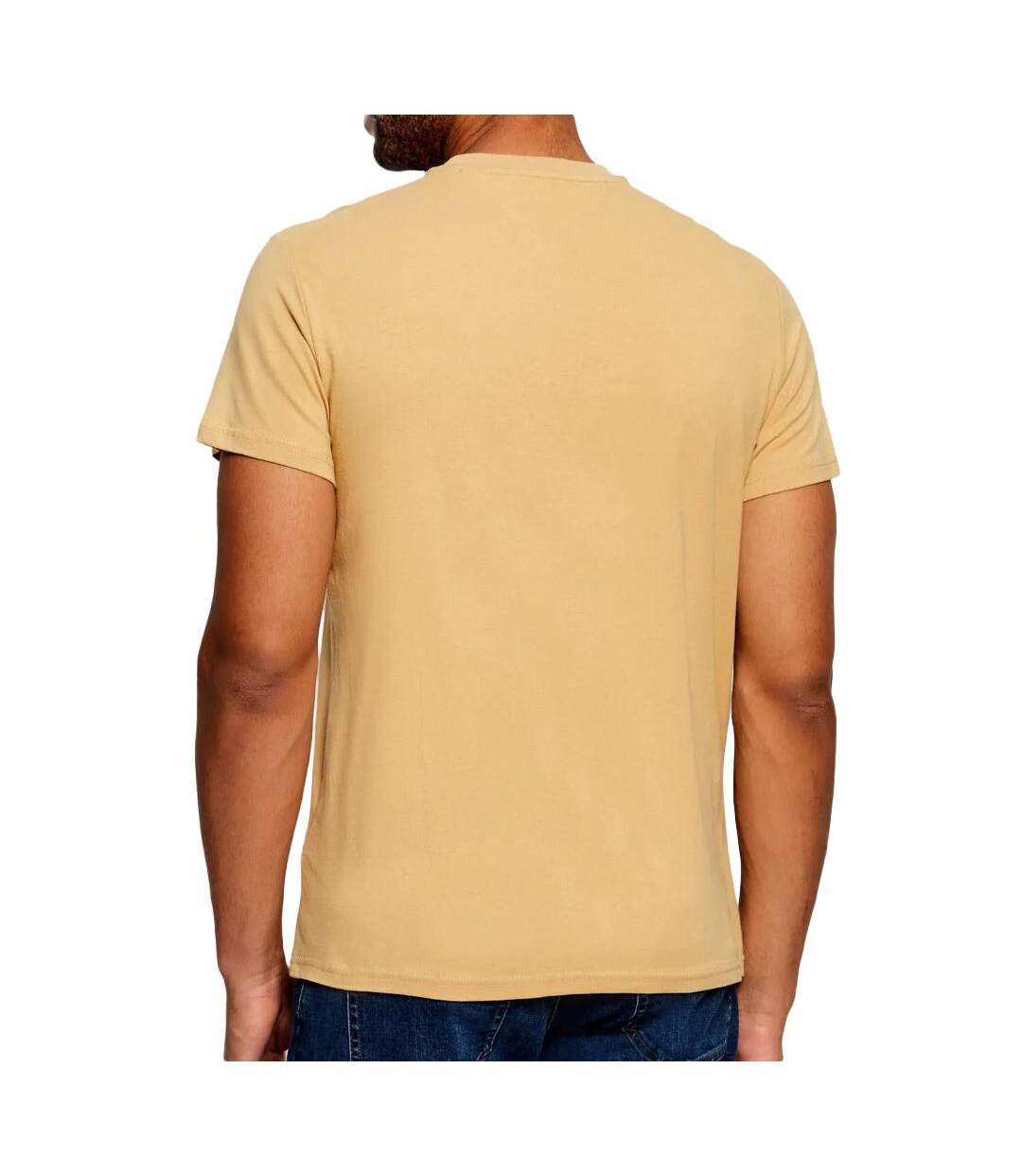 T-shirt beige sable homme tommy hilfiger tjm slim linear-2