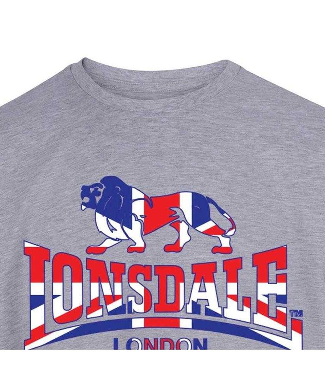 Mens Union Jack T-shirt Grey Lonsdale-3