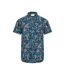 Mens tropical floral short-sleeved shirt navy Mountain Warehouse